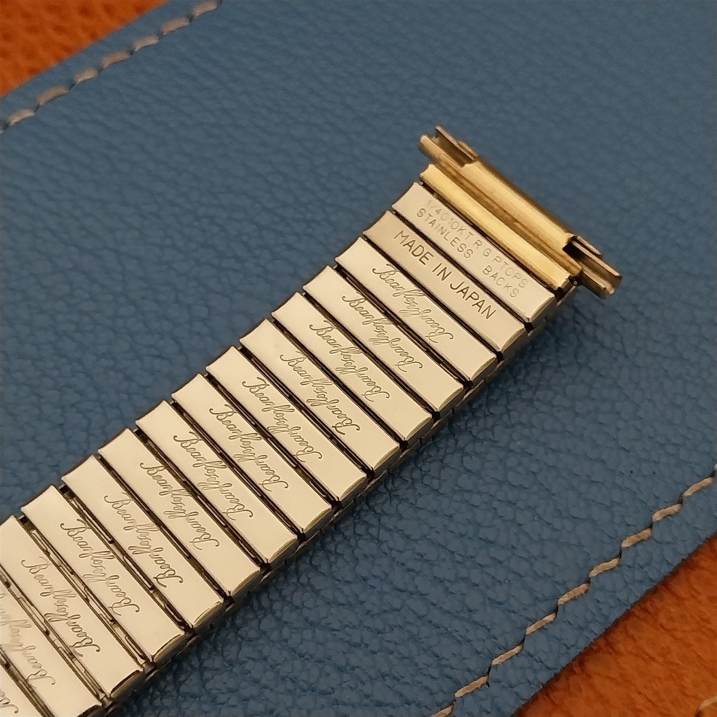 BearFlex Japan Gold RGP Expansion nos 16mm-20mm 1970s Vintage Watch Band