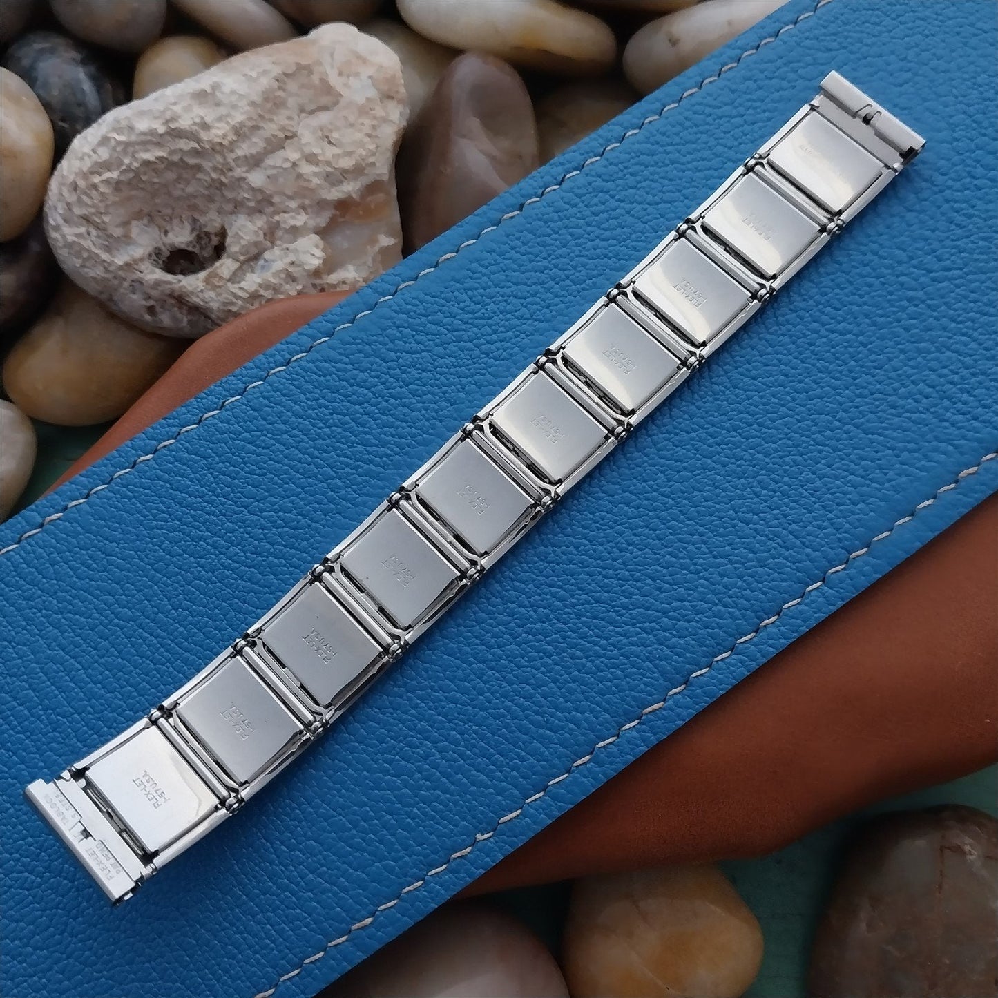17.2mm Stainless Steel 1957 Flex-Let USA MCM Beau Jaguar nos Vintage Watch Band