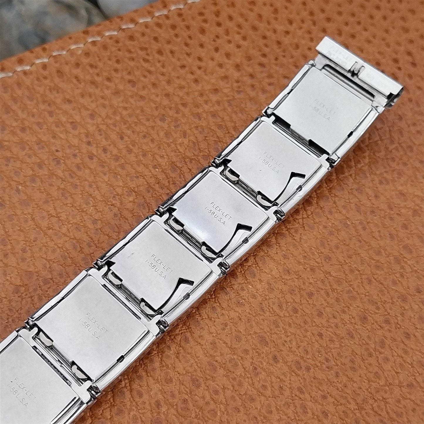 Vintage 17.2mm White Gold-Filled Flex-Let Classic nos 1958 Watch Band