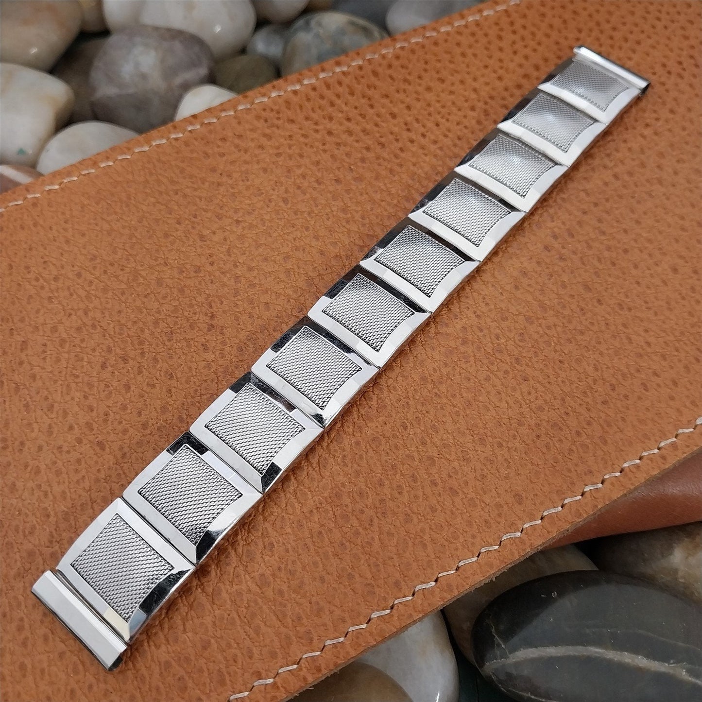 Vintage 17.2mm White Gold-Filled Flex-Let Classic nos 1958 Watch Band