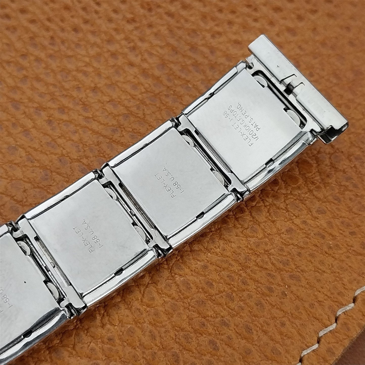 Vintage 17.2mm White Gold-Filled Flex-Let Classic nos 1958 MCM Unused Watch Band