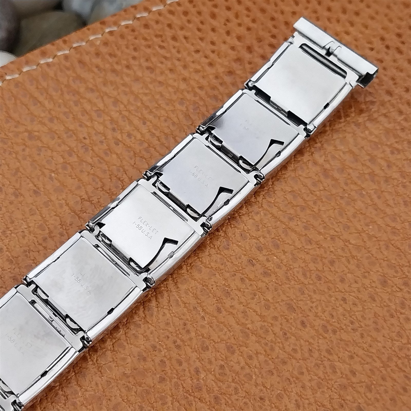Vintage 17.2mm White Gold-Filled Flex-Let Classic nos 1958 MCM Unused Watch Band