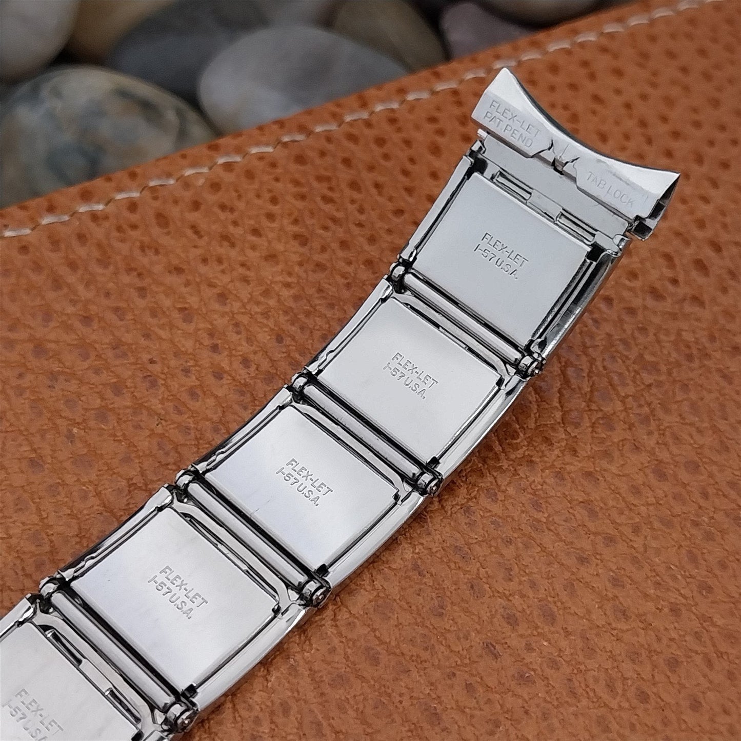 Flex-Let USA Classic Stainless Steel Beau Jaguar 1957 Vintage Watch Band