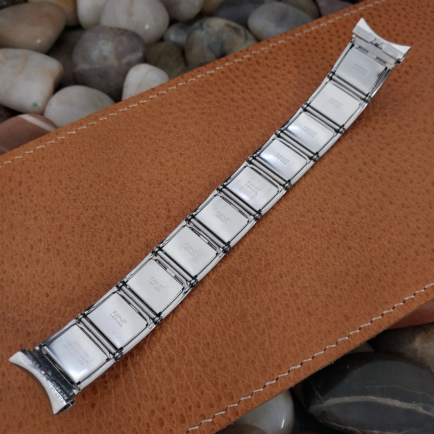 Flex-Let USA Classic Stainless Steel Beau Jaguar 1957 Vintage Watch Band