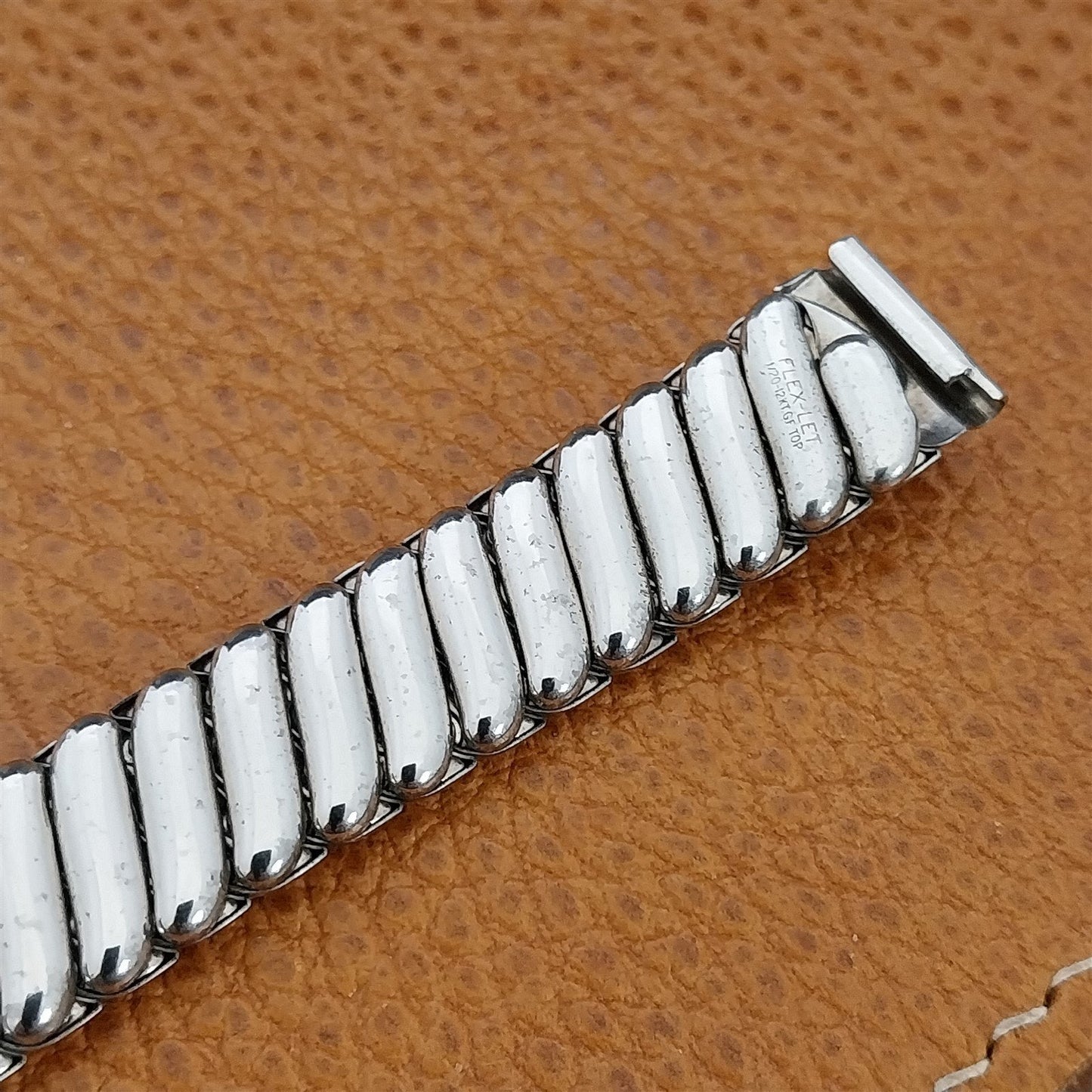 1950s Vintage 1/2" White Gold-Filled Flex-Let nos Classic Unused Watch Band