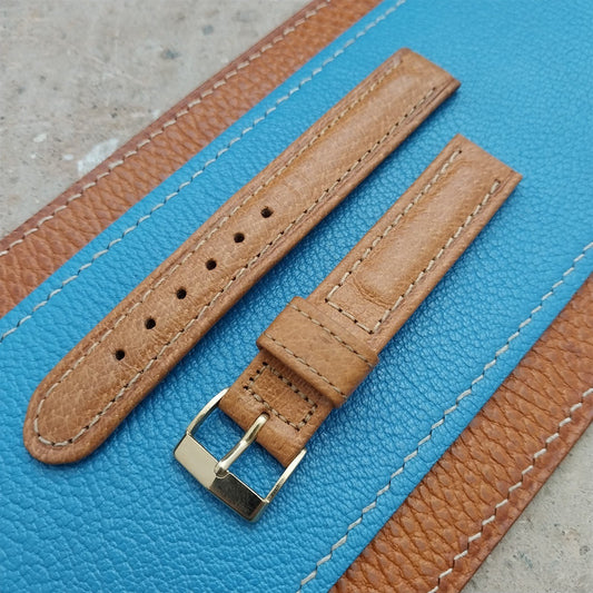 5/8" 15.6mm T&C Rolled Edge Pigskin 1950s Vintage Watch Strap