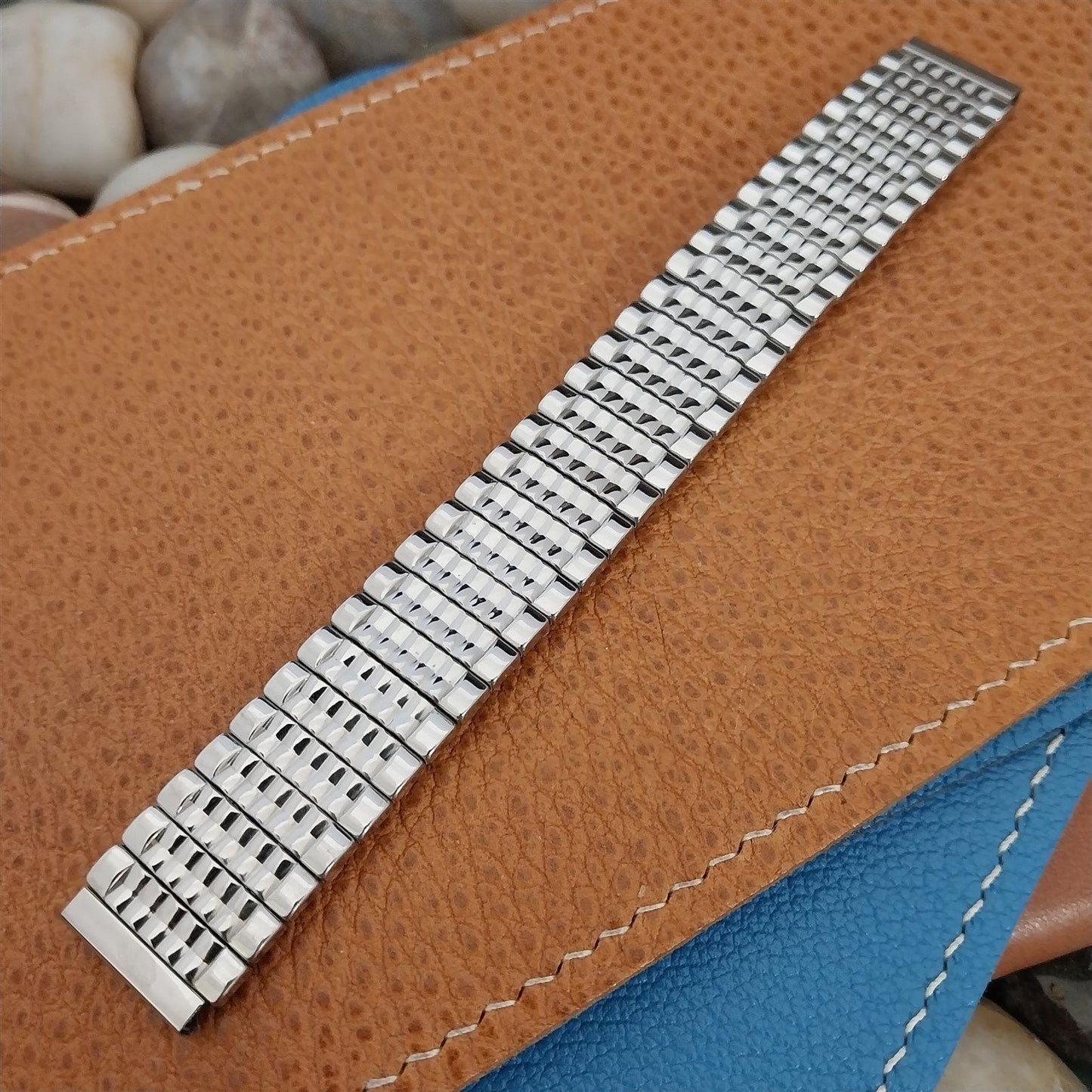 5/8" Baldwin Wide Stainless Steel Expansion 1960s Vintage Watch Band