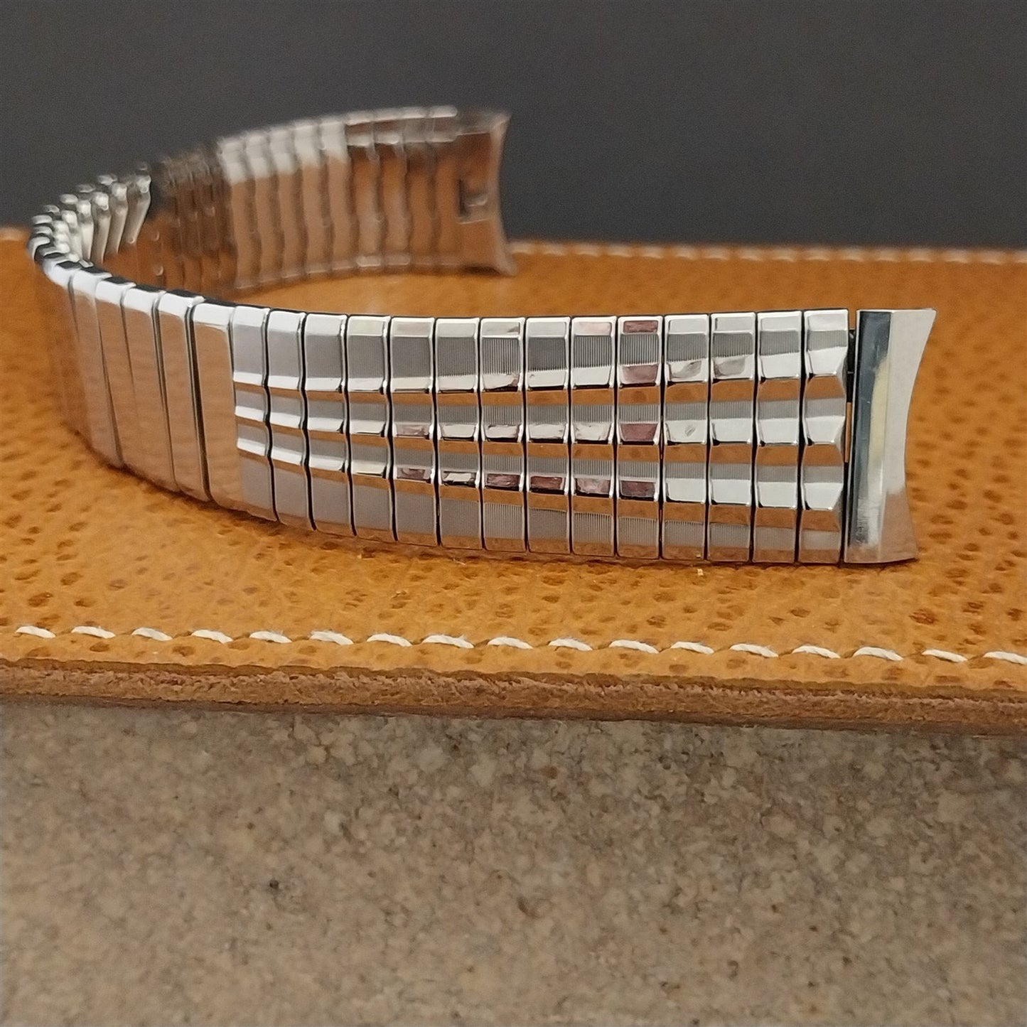 1963 Benrus Whirlwind Stainless Steel Baldwin Unused nos Vintage Watch Band