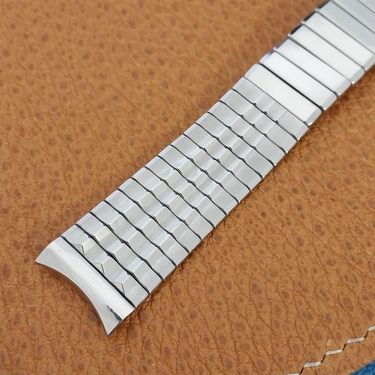 1963 Benrus Whirlwind Stainless Steel Baldwin Unused nos Vintage Watch Band