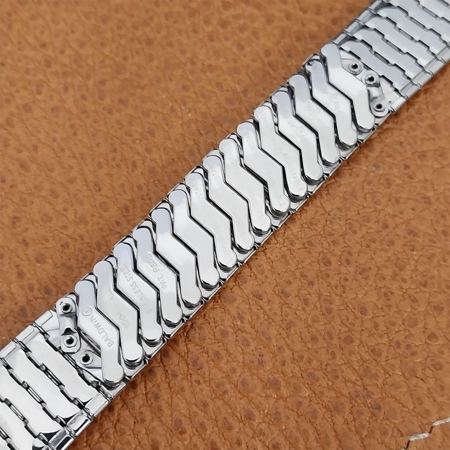 1963 Benrus Whirlwind Stainless Steel Baldwin Unused nos Vintage Watch Band