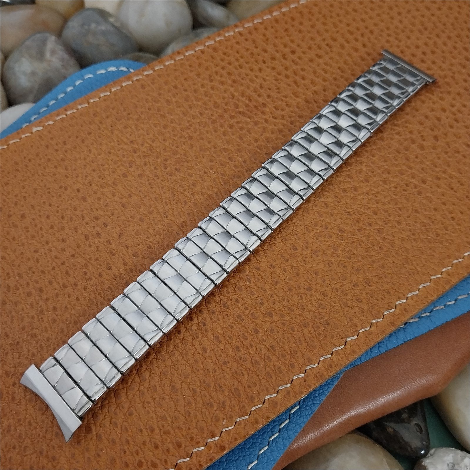 NOS 1960s Baldwin Stainless Steel Scissor Expansion Vintage Watch Band