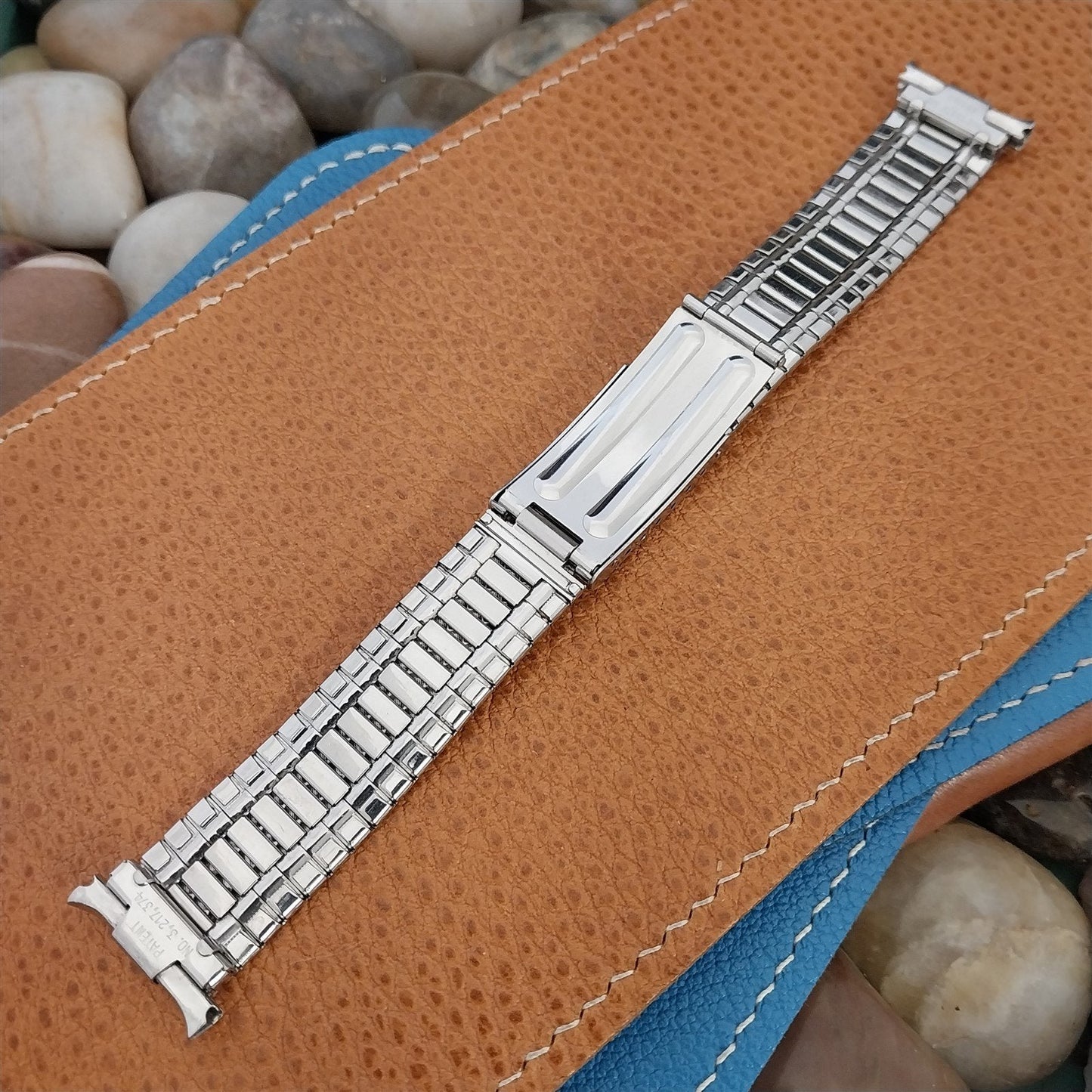 20mm Stainless Steel Deluxe Baldwin USA 1960s nos Vintage Watch Band