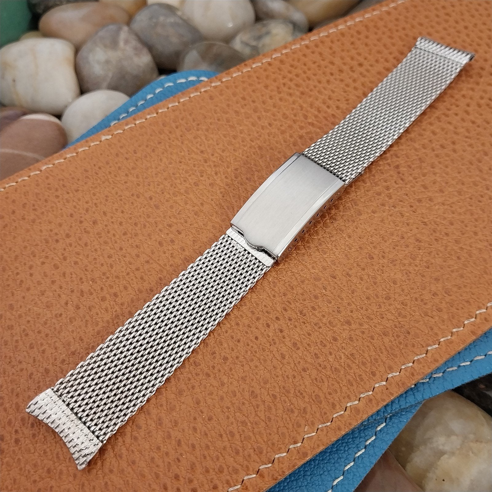 19mm Stainless Steel Mesh Baldwin USA 1960s nos Vintage Watch Band