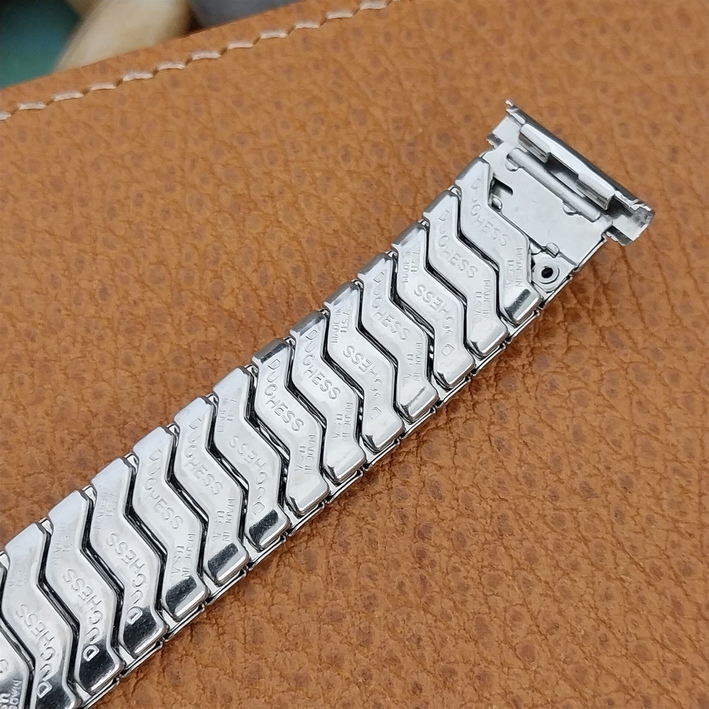 Vintage 19mm 1950s Stainless Steel Scissor Expansion Duchess Unused Watch Band