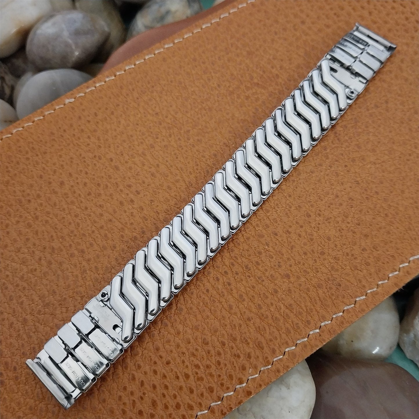 5/8" Stainless Steel Scissor Expansion Duchess USA nos 1950s Vintage Watch Band