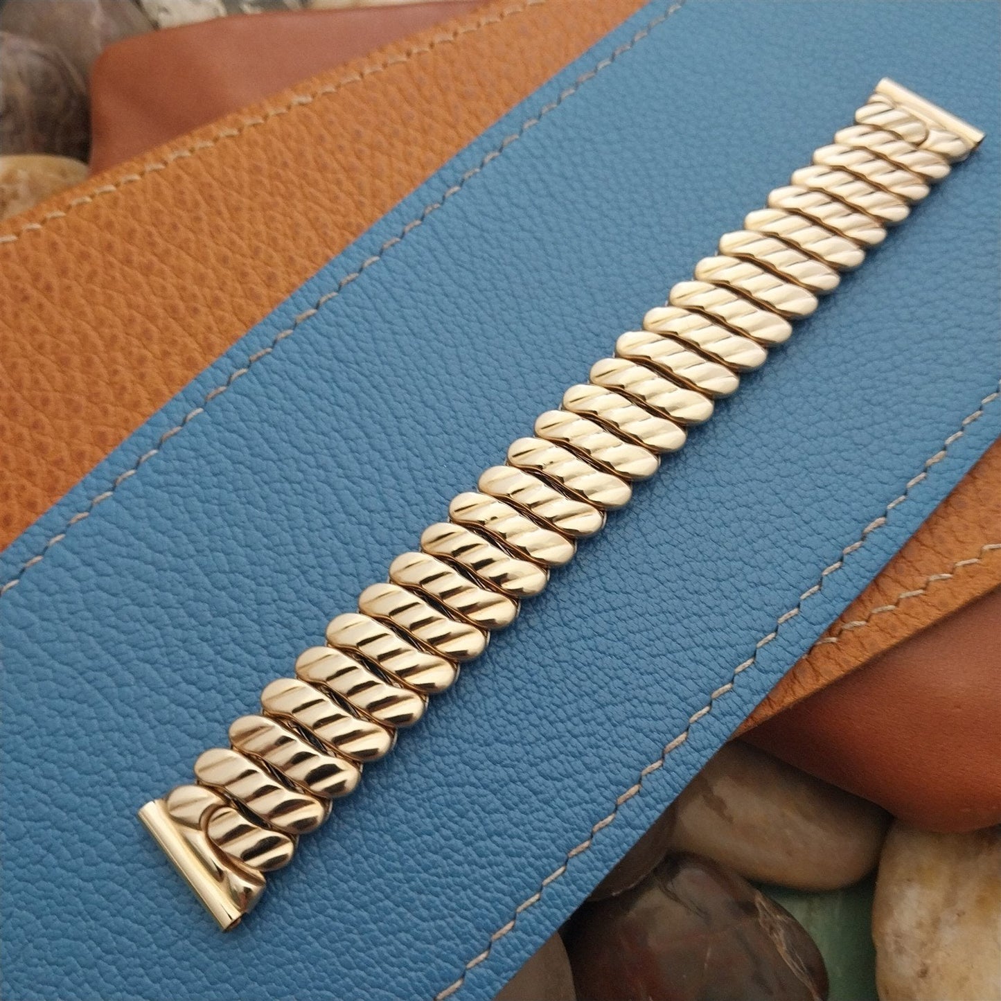 Vintage 5/8" Bristol Short Gold-Filled Classic Stretch Unused 1940s Watch Band