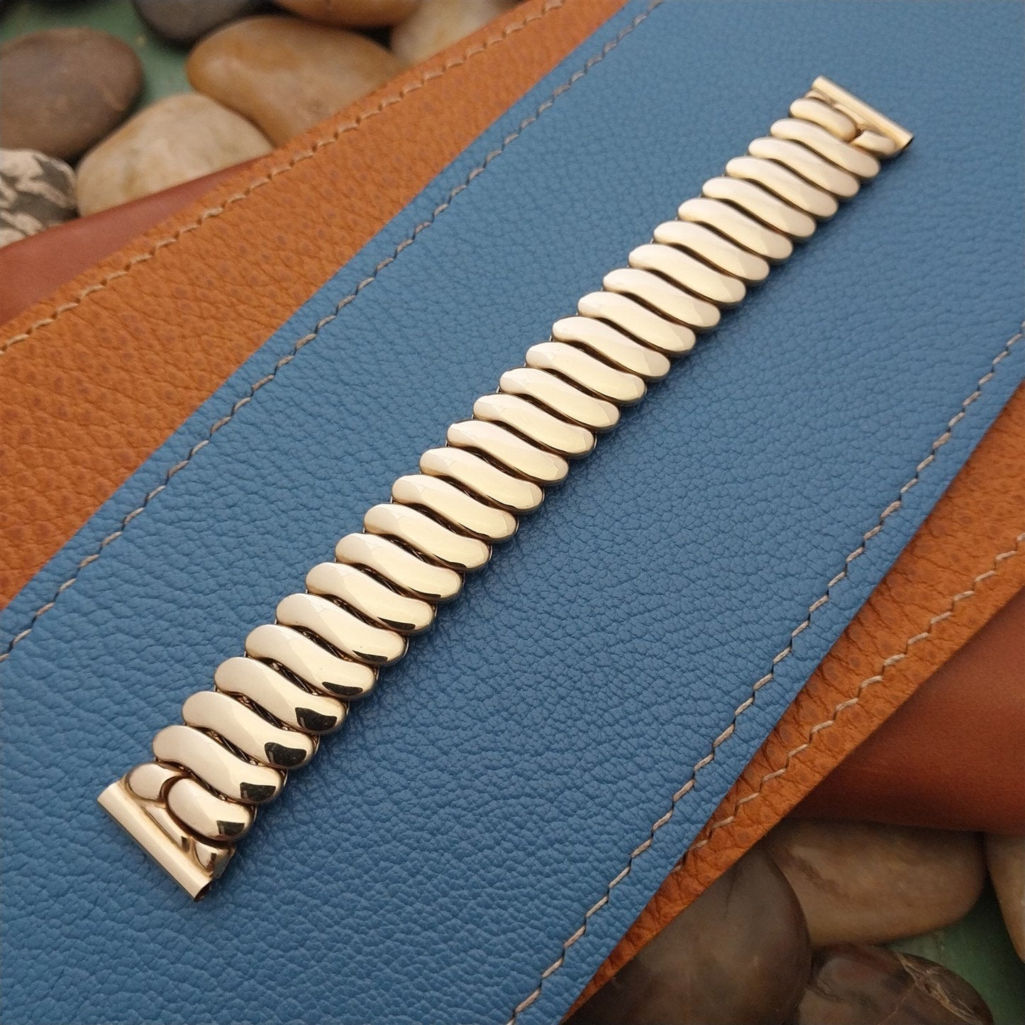 Vintage 5/8" Bristol Short Gold-Filled Classic Stretch Unused 1940s Watch Band