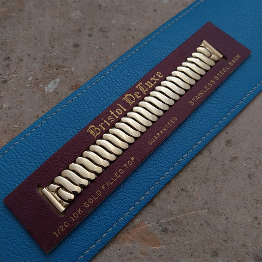 Vintage 5/8" Bristol Short Gold-Filled Classic Stretch Unused 1940s Watch Band