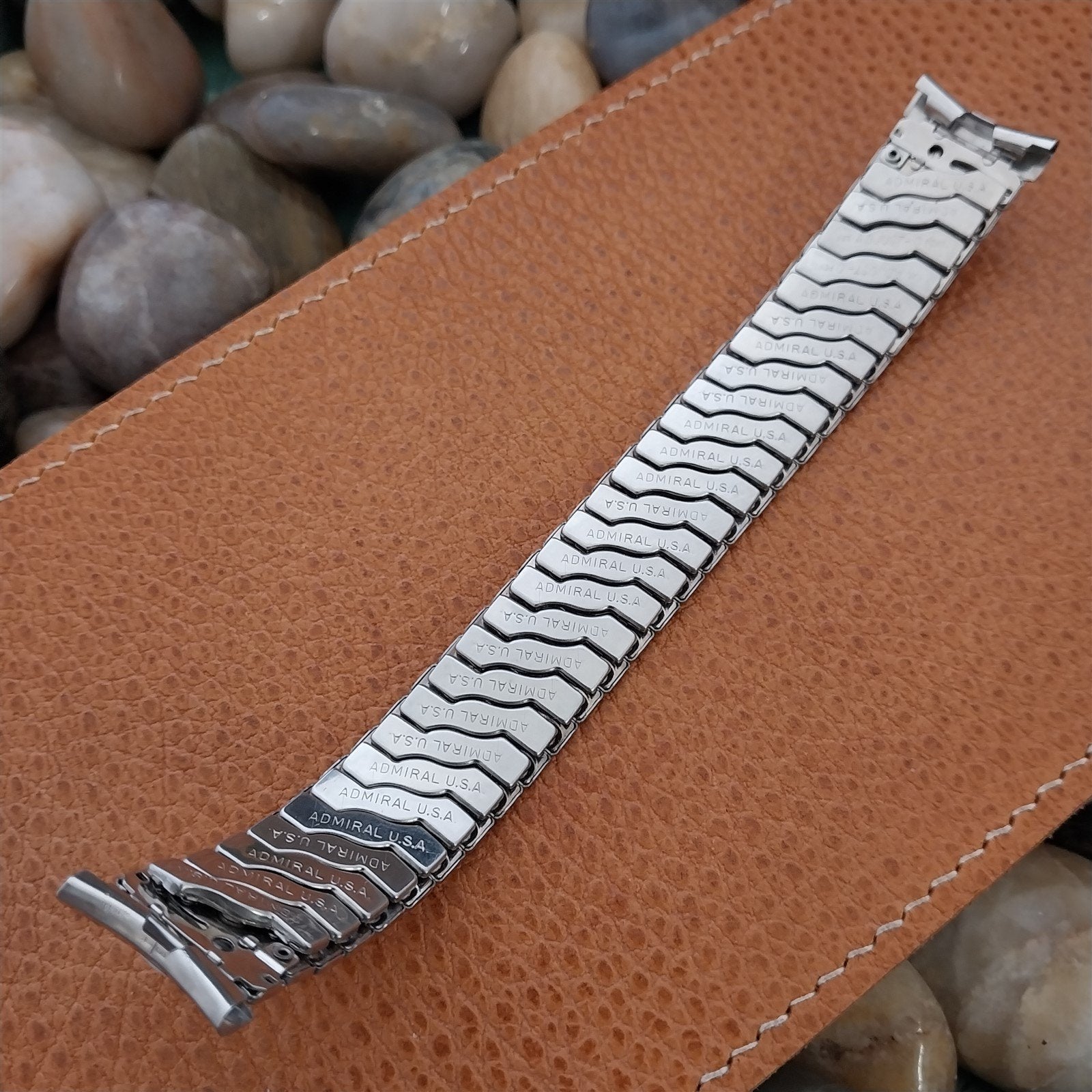 19mm 18mm 17mm Admiral Stainless Steel Expansion nos 1950s Vintage Watch Band