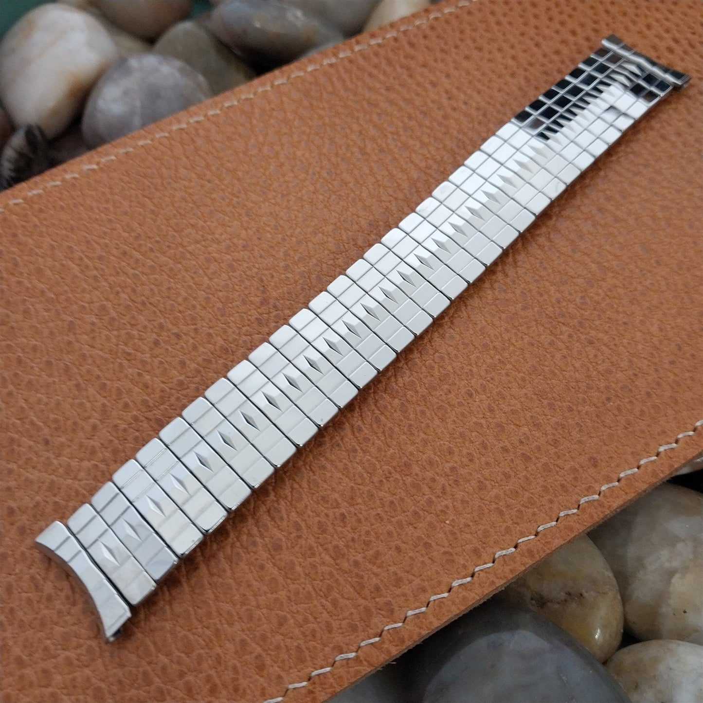 19mm 18mm 17mm Admiral Stainless Steel Expansion nos 1950s Vintage Watch Band