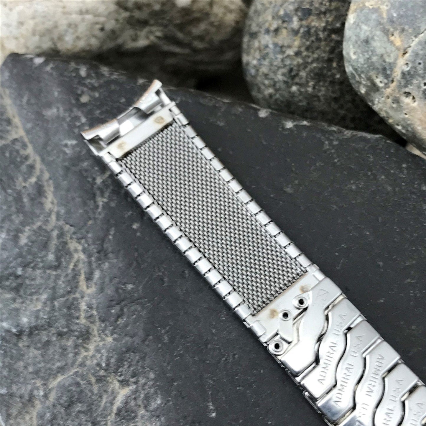 17.2mm 11/16" Stainless Steel nos 1960s Admiral USA Classic Vintage Watch Band