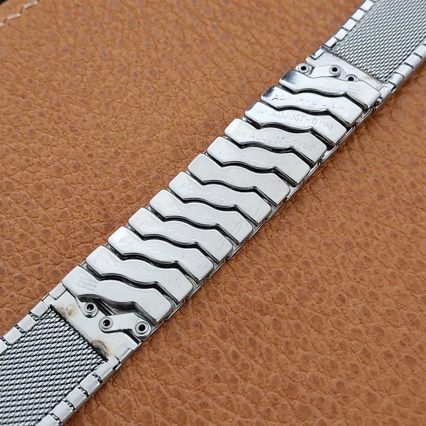 Vintage 19mm 18mm 17mm Stainless Steel Classic Admiral Unused 1960s Watch Band