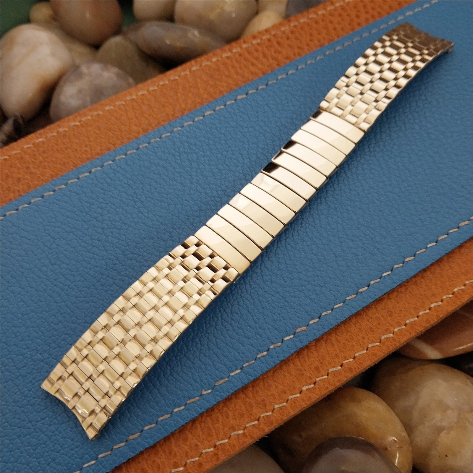 17.2mm Yellow Gold-Filled Expansion Admiral 1960s Unused nos Vintage Watch Band