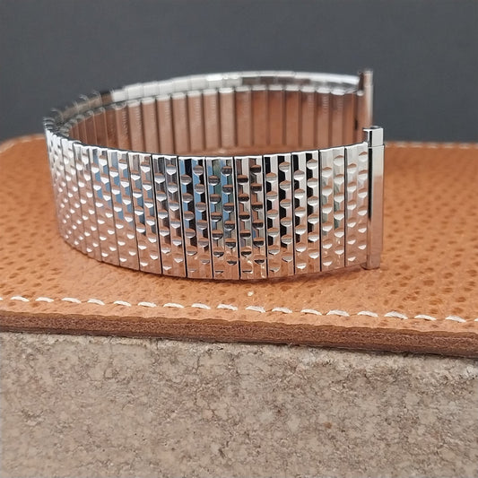 Bulova Stainless Steel Long Expansion nos 1970s Vintage Watch Band