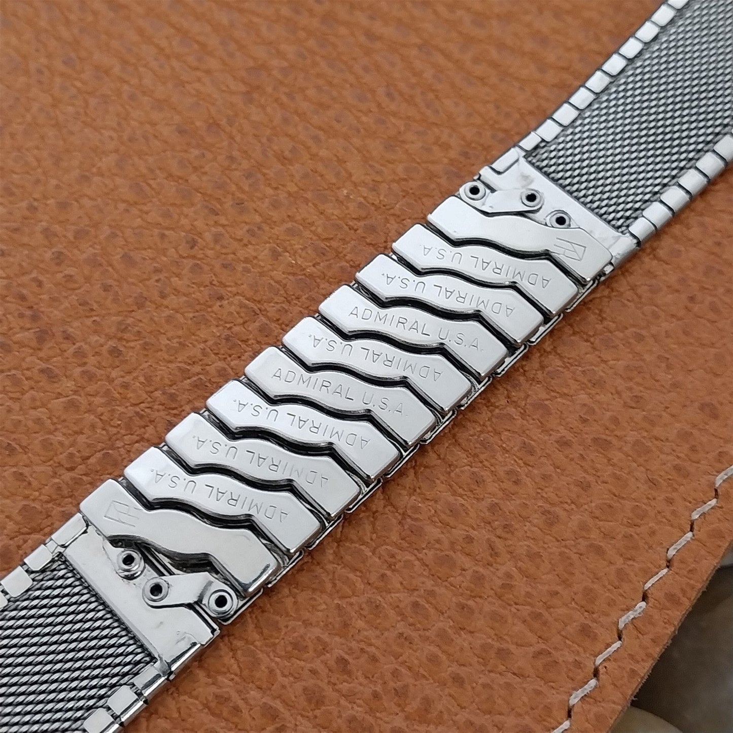 Vintage 17.2mm Admiral USA Stainless Steel Unused 1960s Classic Watch Band