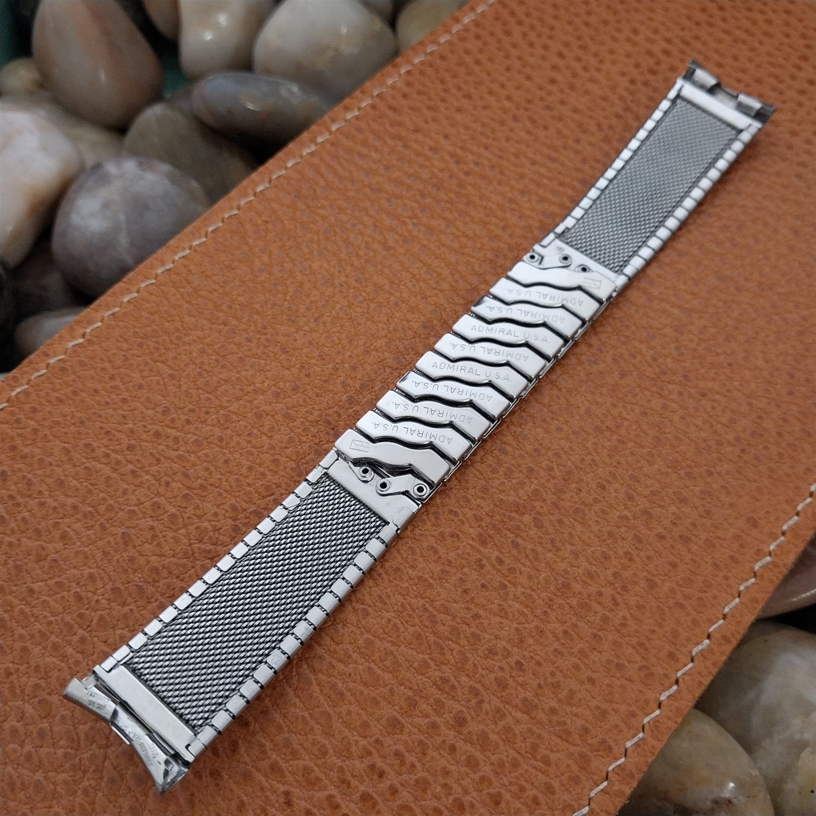 Vintage 17.2mm Admiral USA Stainless Steel Unused 1960s Classic Watch Band