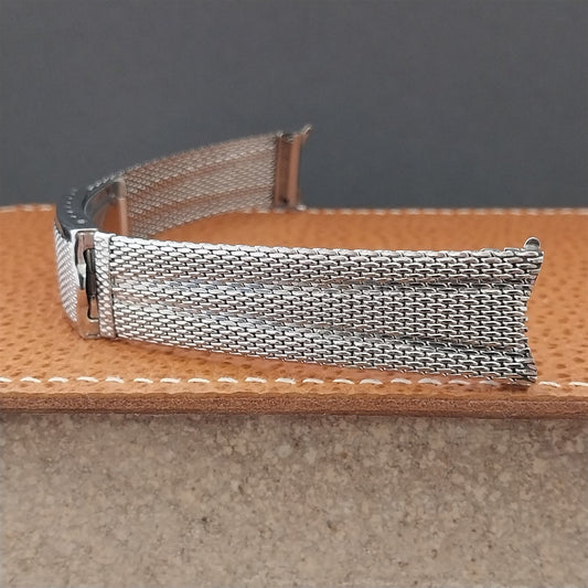 17.2mm Stainless Steel Mesh Duchess USA nos 1960s Vintage Watch Band