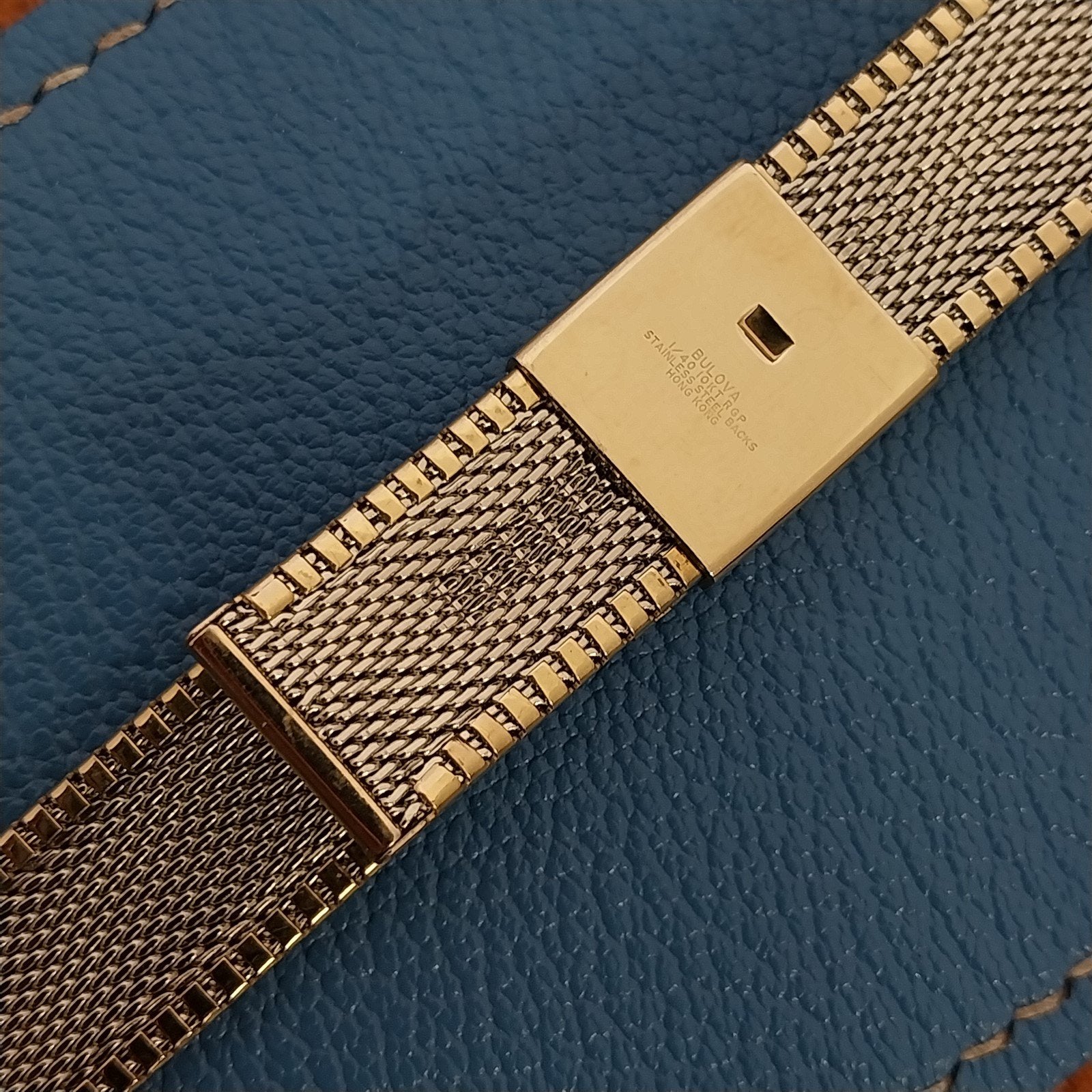 Vintage 1970s 16mm 17mm Bulova 10k Yellow Gold rgp nos Unused Watch Band