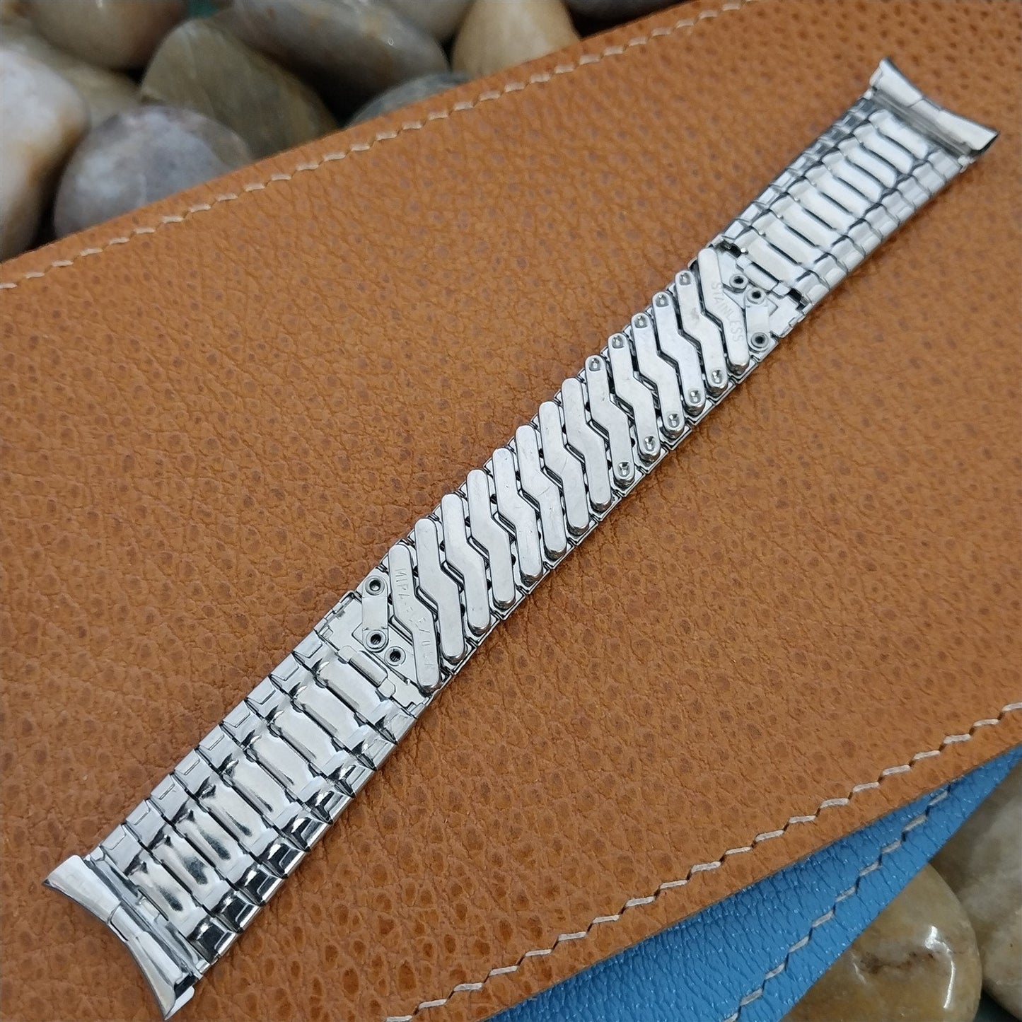 19mm 18mm Stainless Steel Mira-Flex USA Unused 1960s-1970s Vintage Watch Band