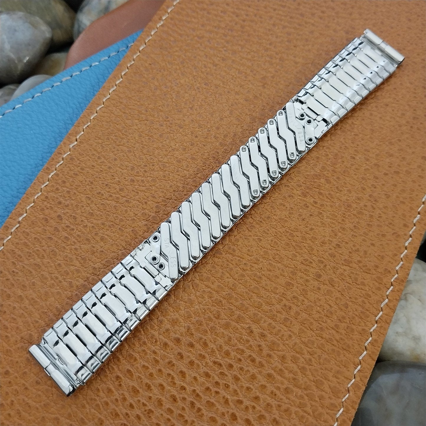 Stainless Steel Mira-Flex USA Made 1960s-1970s nos 5/8" Vintage Watch Band