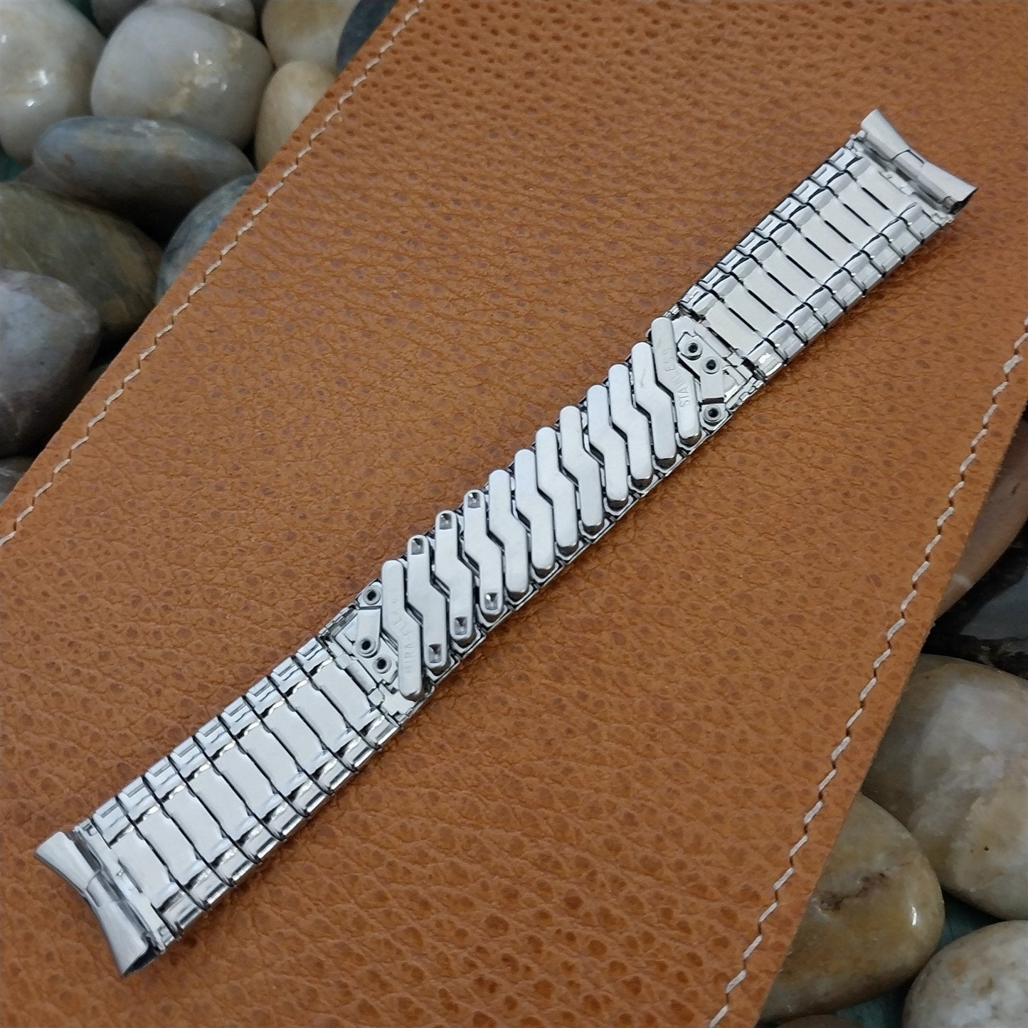 Vintage Stainless Steel Mira-Flex USA 17.2mm 1960s Unused Classic Watch Band