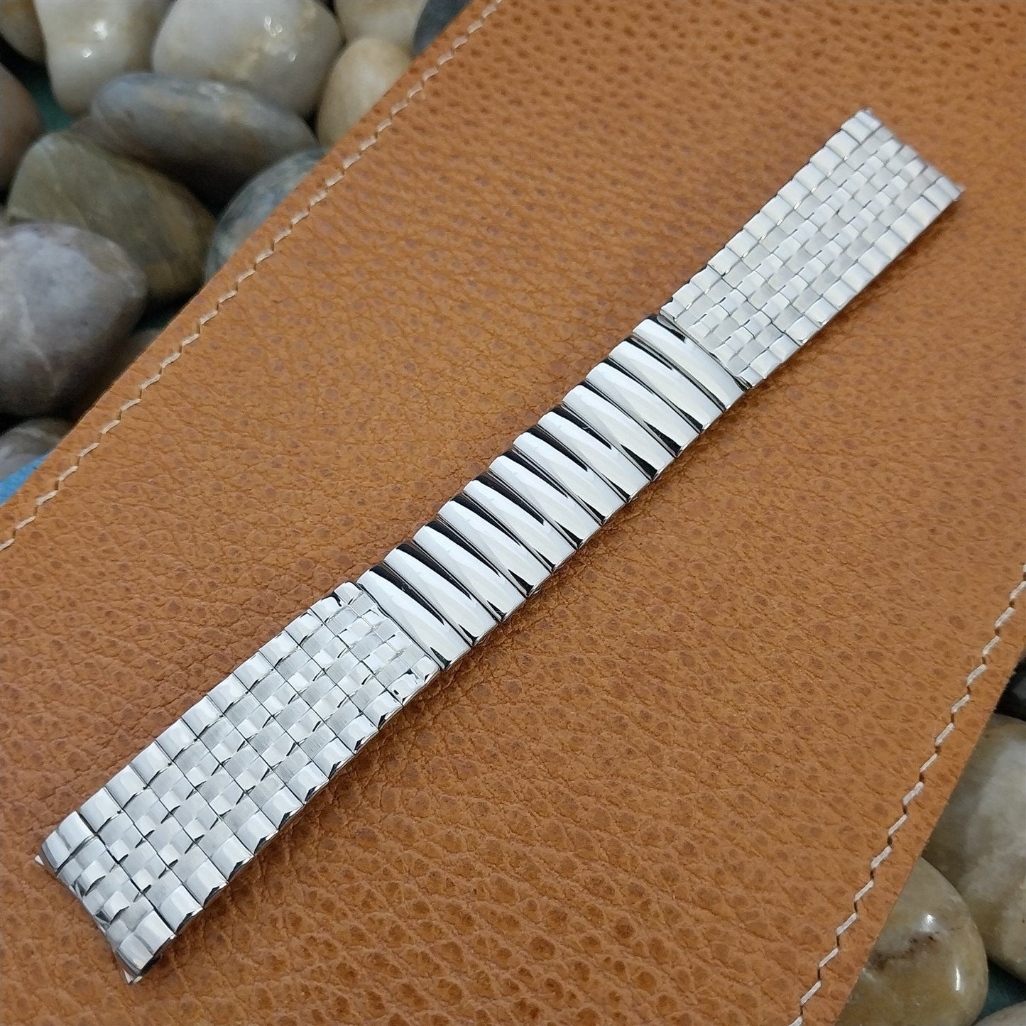 Vintage Stainless Steel Mira-Flex USA 17.2mm 1960s Unused Classic Watch Band