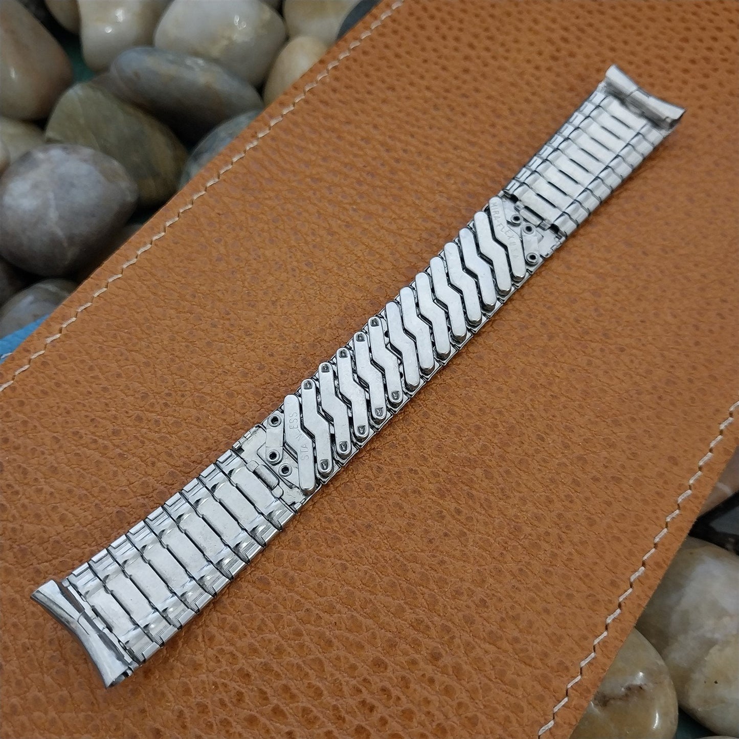 17.2mm Stainless Steel Mira-Flex USA Made 1960s nos Vintage Watch Band