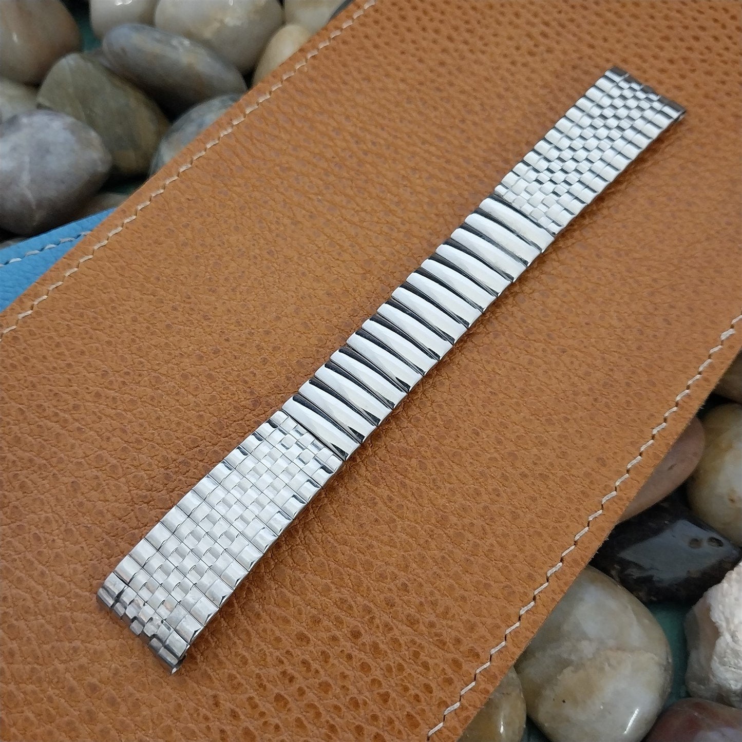 17.2mm Stainless Steel Mira-Flex USA Made 1960s nos Vintage Watch Band