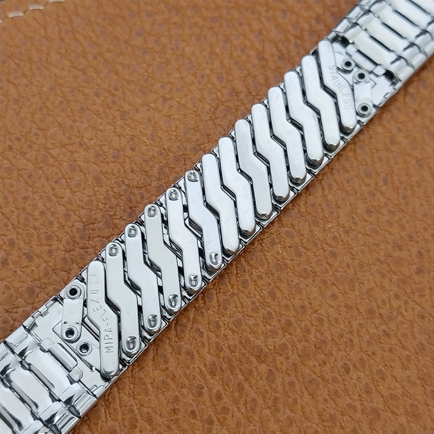 17.2mm Mira-Flex Stainless Steel Benrus Unused 1960s Vintage Watch Band