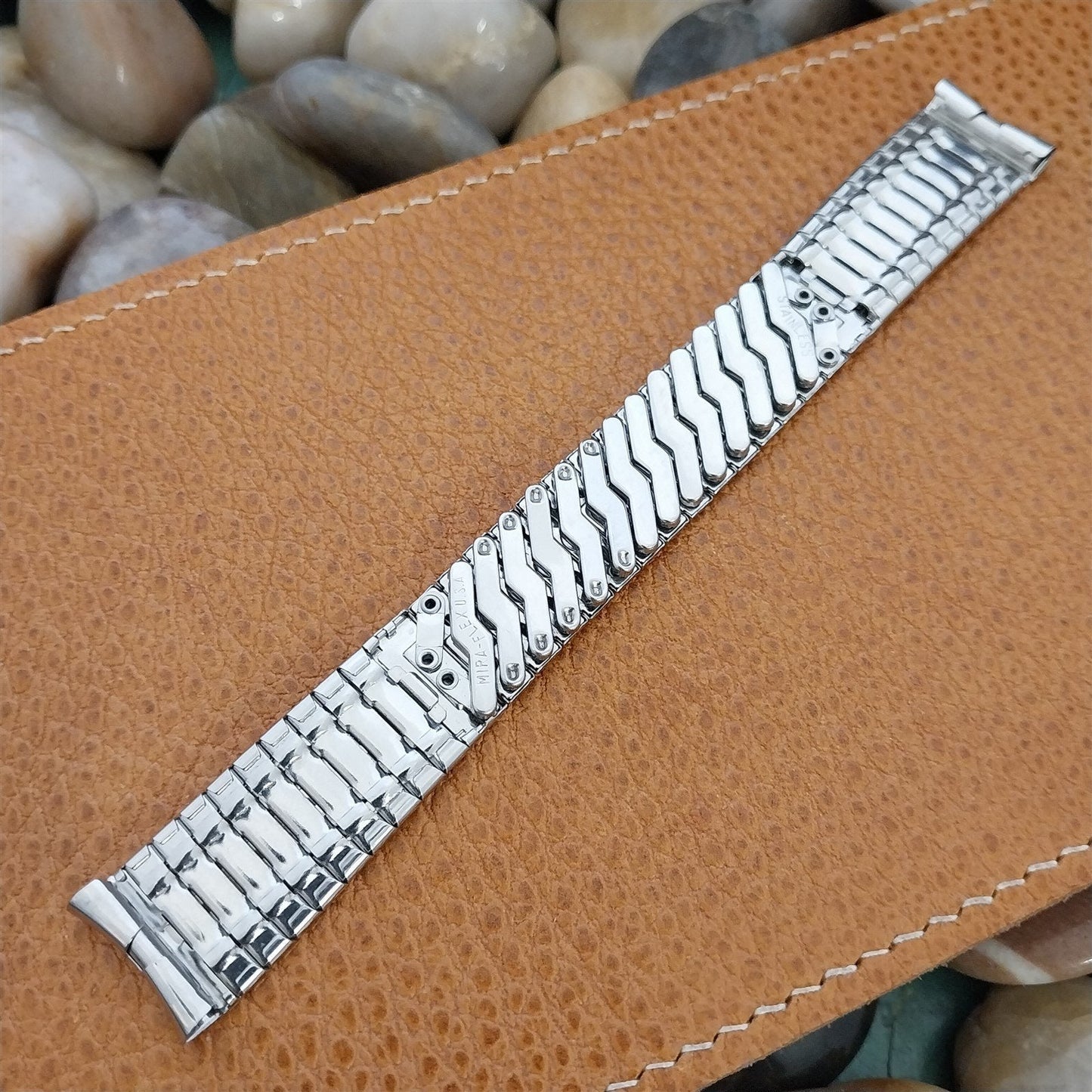 17.2mm Mira-Flex Stainless Steel Benrus Unused 1960s Vintage Watch Band