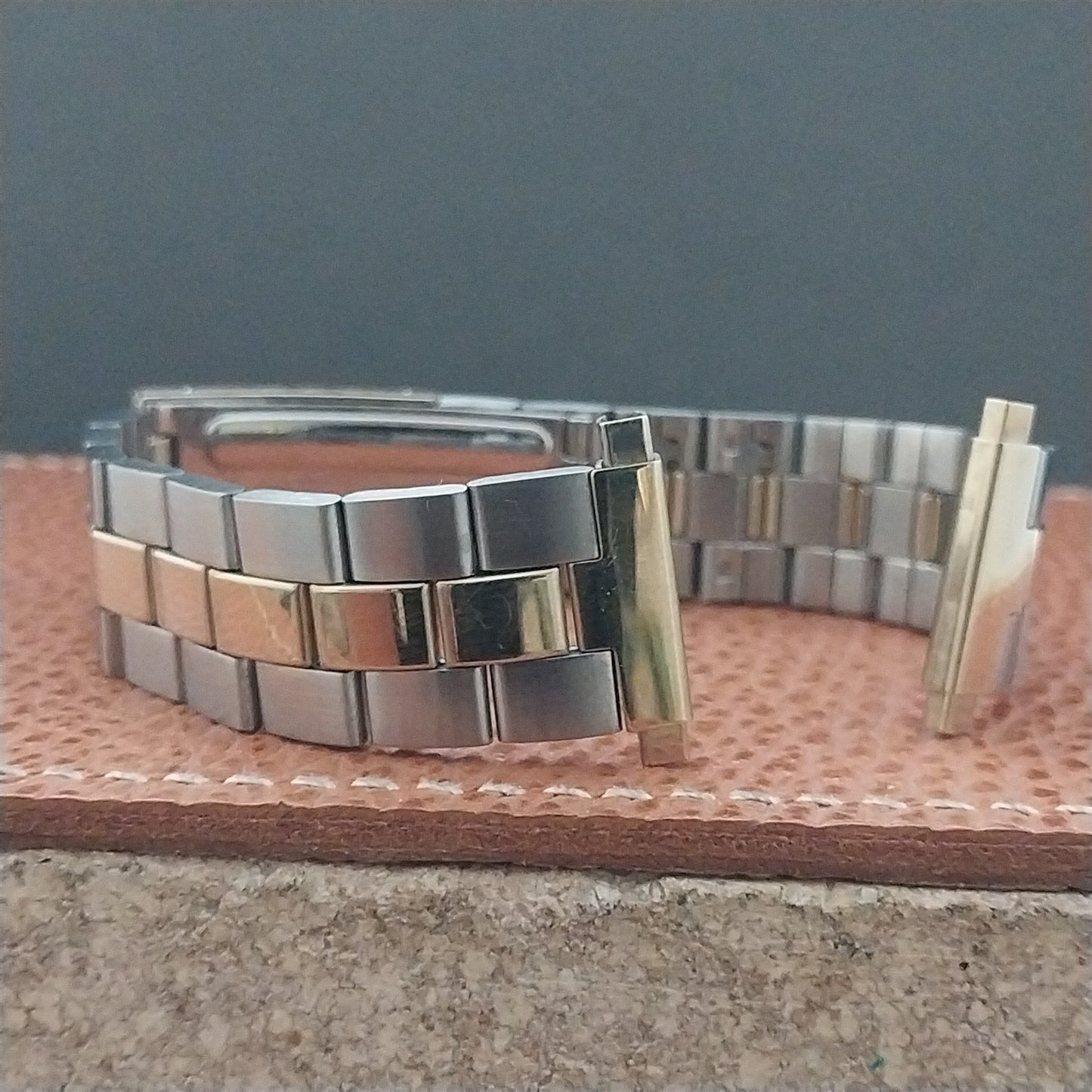 Gold RGP & Stainless Steel Speidel 1960s Vintage Watch Band 18mm 19mm 20mm