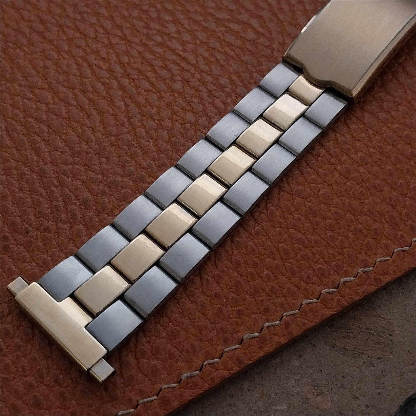 Gold RGP & Stainless Steel Speidel 1960s Vintage Watch Band 18mm 19mm 20mm