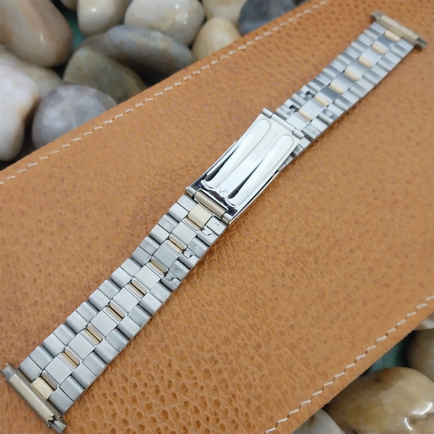 Gold RGP & Stainless Steel Speidel 1960s Vintage Watch Band 18mm 19mm 20mm