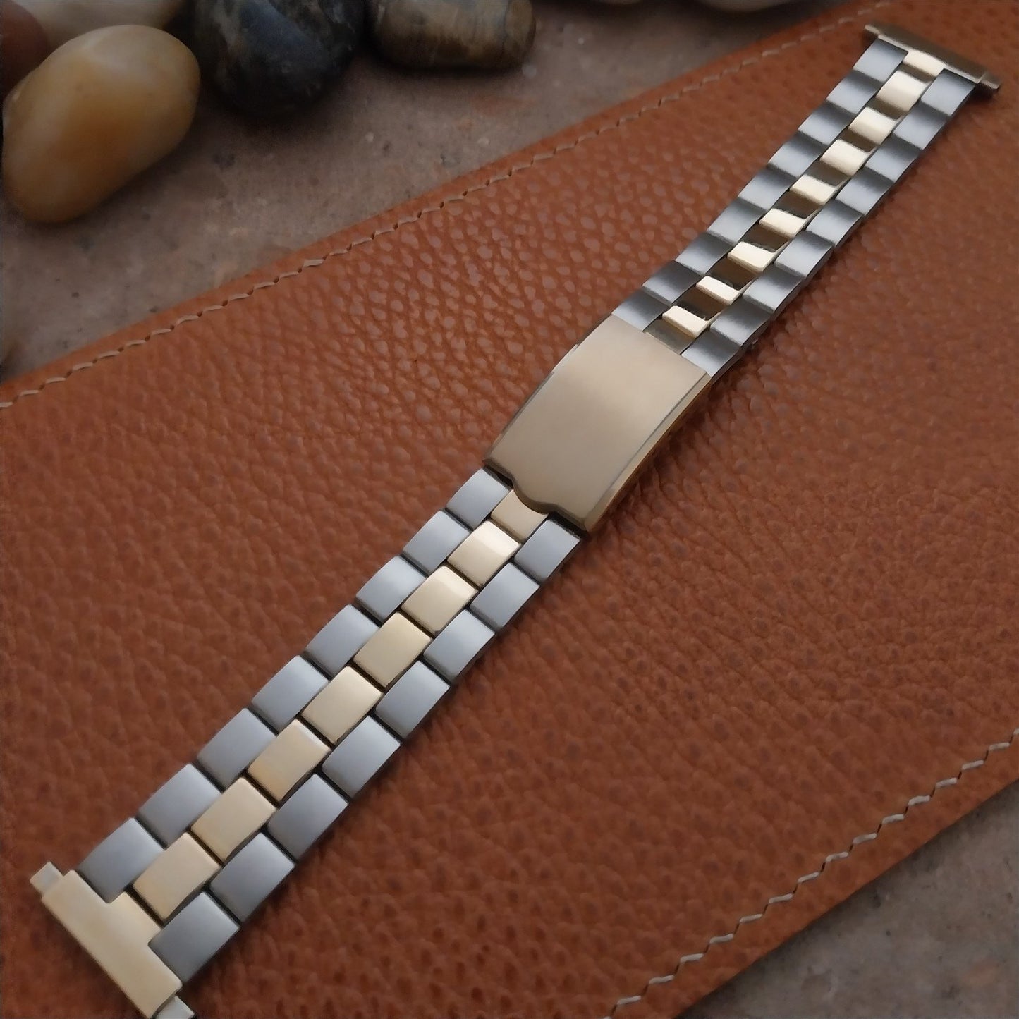 Gold RGP & Stainless Steel Speidel 1960s Vintage Watch Band 18mm 19mm 20mm