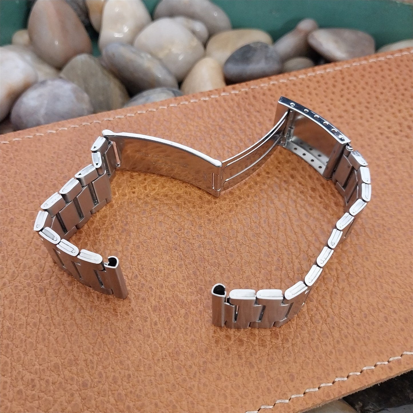 17.2mm Stainless Steel Diver Prospect 1970s Unused nos Vintage Watch Band