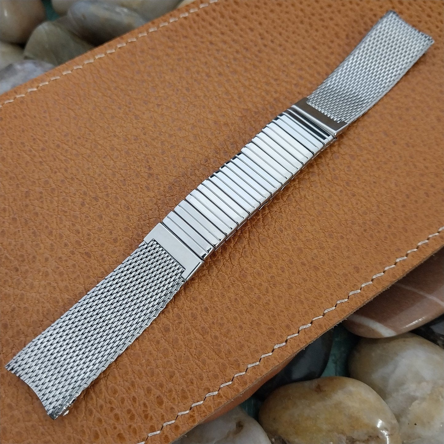 17.2mm Stainless Steel Mesh Finesse USA nos 1950s Vintage Watch Band