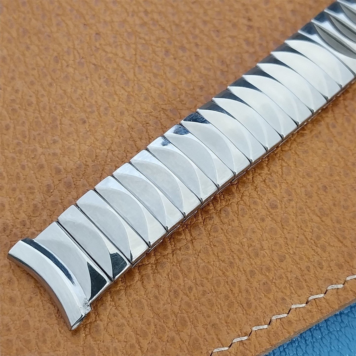 Vintage 18mm 17mm 16mm Stainless Steel Finesse Unused 1950s Watch Band