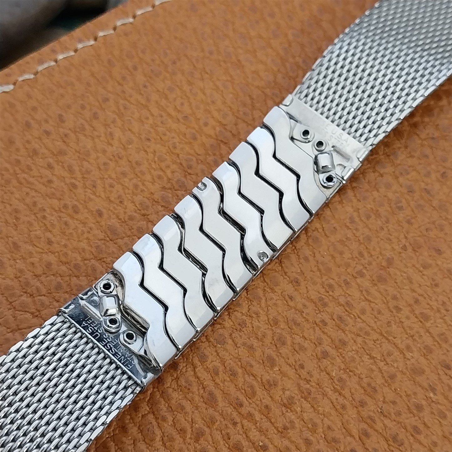 19mm Stainless Steel Mesh Finesse USA nos 1950s Vintage Watch Band