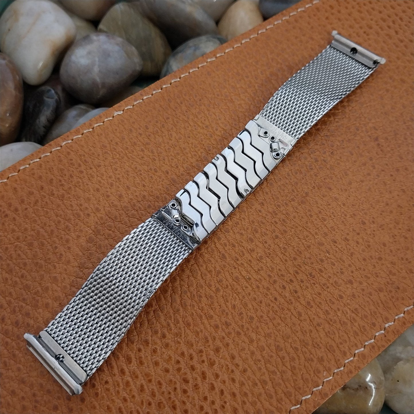 19mm Stainless Steel Mesh Finesse USA nos 1950s Vintage Watch Band