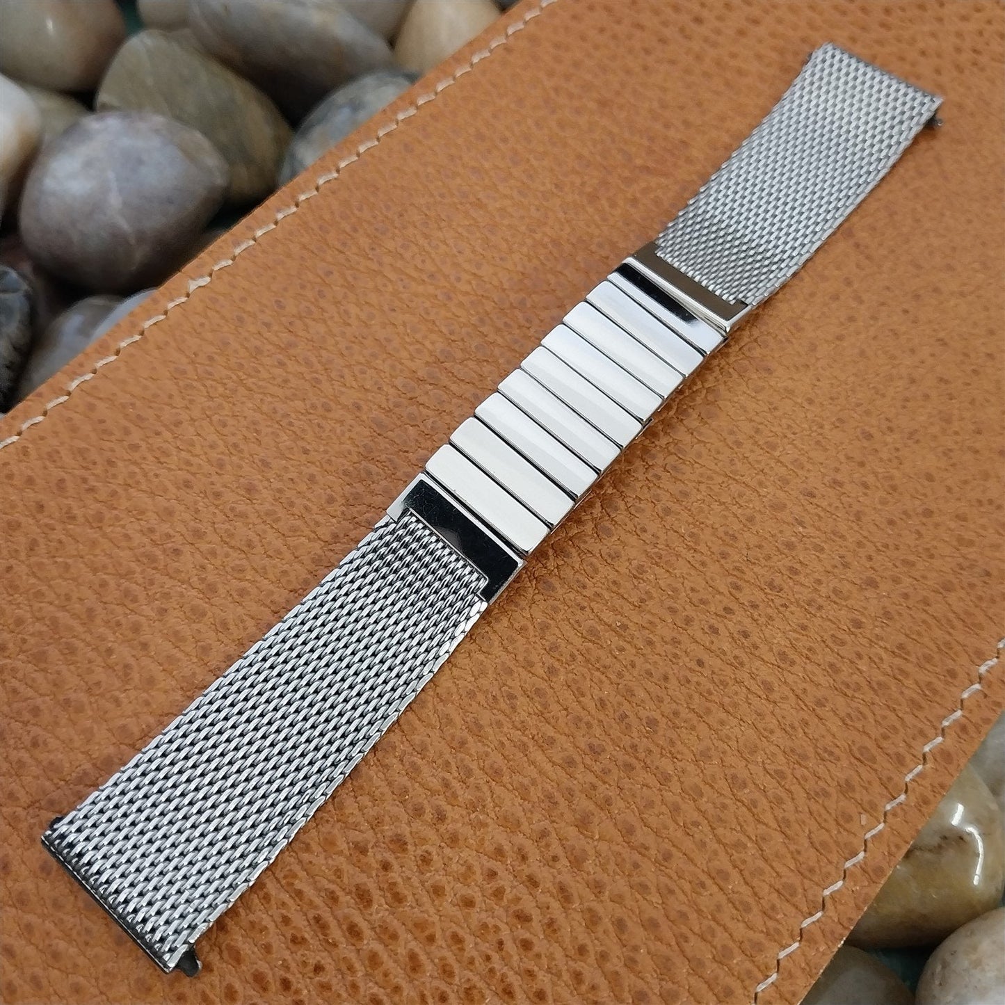 19mm Stainless Steel Mesh Finesse USA nos 1950s Vintage Watch Band